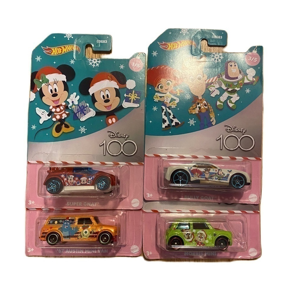 Disney 100 Hot Wheels Bundle Christmas Toy Story Monsters Inc Car Chip Dale